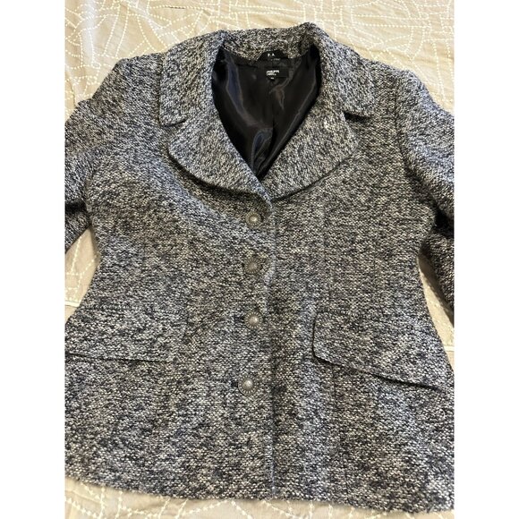 Vtg Elegant Wool Blend Womens Slimming Blazer Sz10 Dk Academia Whimsigoth Y2K - Picture 8 of 16